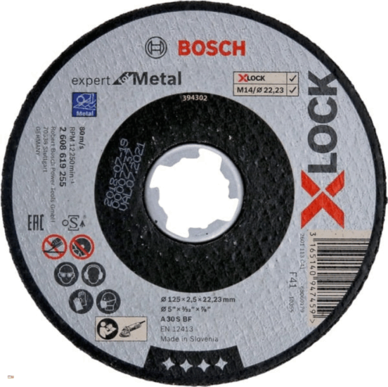 Bosch 2608619255 PRO Metal X-LOCK Fémvágó korong Ø125 x 22,23 x 2,5mm