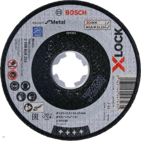 Bosch 2608619253 PRO Metal X-LOCK Fémvágó korong Ø115 x 22,23 x 2,5mm