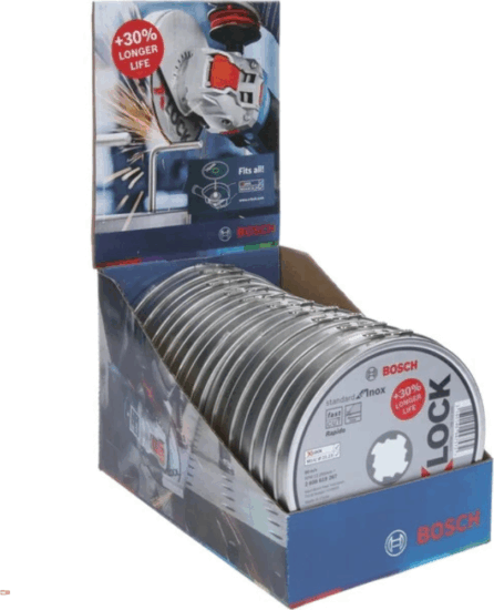 Bosch 2608619267 PRO X-LOCK Rozsdamentes acél és fémvágó korong Ø125 x 22,23 x 1mm (10db/csomag)