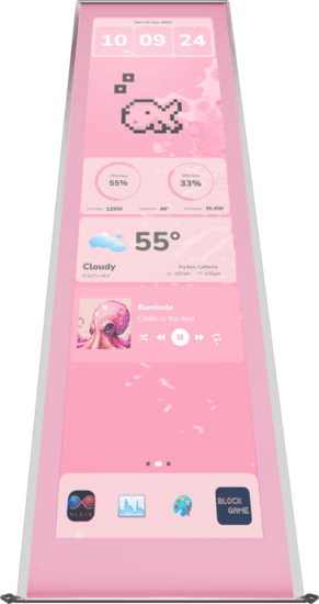 HYTE Y70 Számítógépház Érintőkijelző Panel - Strawberry Milk HYTE Y70 Számítógépház Érintőkijelző Panel - Strawberry Milk