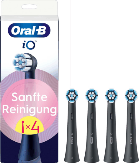 Braun Oral-B iO Gentle Cleansing Elektromos fogkefe Pótfej - Fekete (4db)