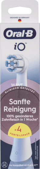 Braun Oral-B iO Sanfte Reinigung Elektromos fogkefe Pótfej - Fehér (4db)