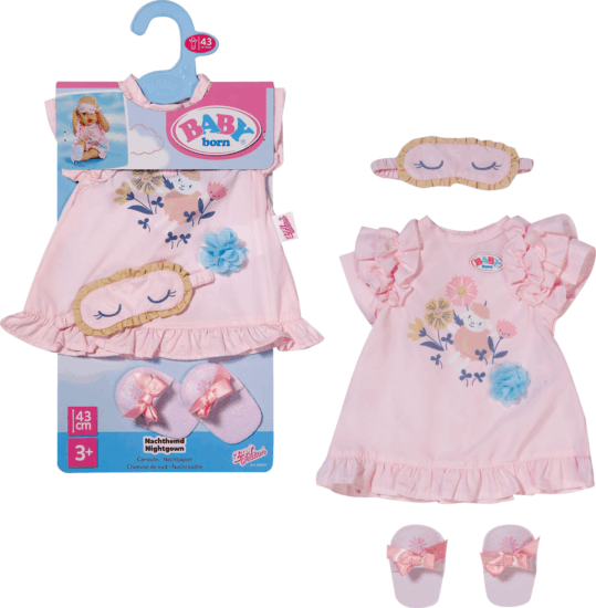 ZAPF Creation BABY born® Rózsaszín mintás Baba pizsama szett 43cm