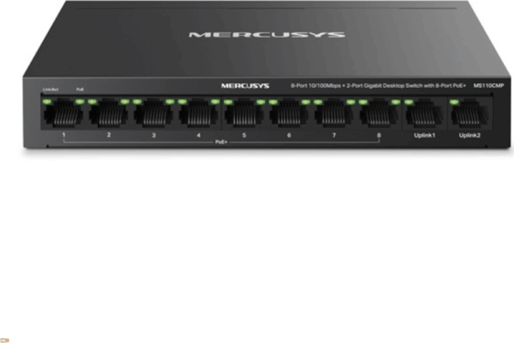 Mercusys MS110CMP Fémházas Smart Managed 10-port PoE Rack Switch