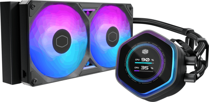 Cooler Master MasterLiquid 240 Atmos II LCD ARGB PWM Univerzális CPU víthűtés