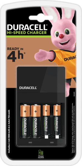 Duracell CEF14 4x AA/AAA NiMH Akkumulátor Töltő + 4 db Elem (750mAh) Duracell CEF14 4x AA/AAA NiMH Akkumulátor Töltő + 4 db Elem (750mAh)