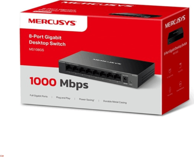 Mercusys MS108GS Fémházas 8-port Asztali Switch