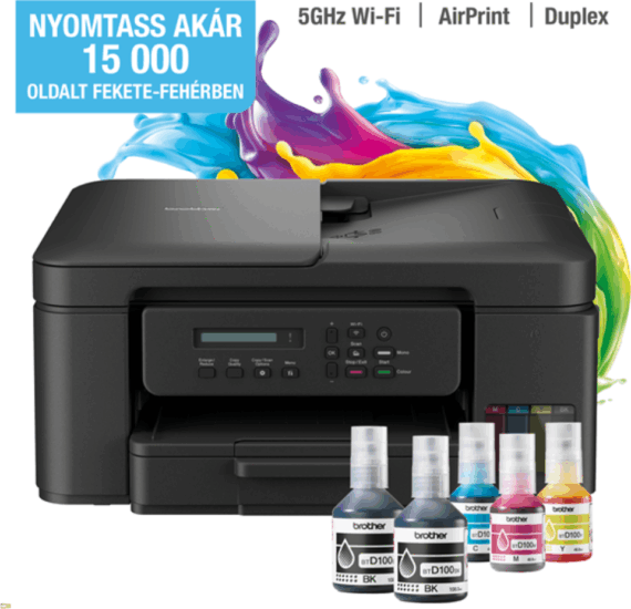 Brother MFP NY/M/S DCP-T730W Multifunkciós Színes Titasugaras nyomtató (WiFi / USB) Brother MFP NY/M/S DCP-T730W Multifunkciós Színes Titasugaras nyomtató (WiFi / USB)