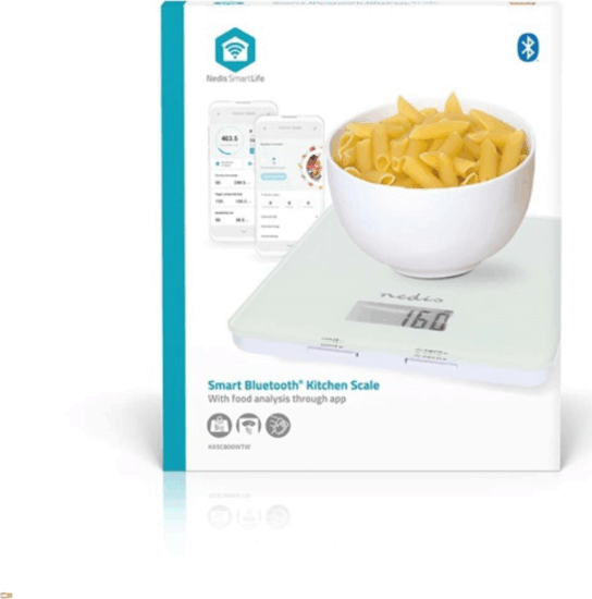 Nedis KASC800WTW Digitális okos konyhai mérleg - Fehér