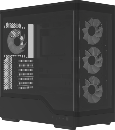 AeroCool P500A ARGB Midi Torony Számítógépház - Fekete AeroCool P500A ARGB Midi Torony Számítógépház - Fekete