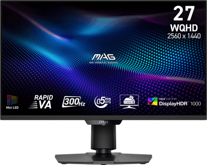 MSI 27" MAG 274QPFDE X30MV 16:9 WQHD Rapid VA Gaming Monitor - Fekete