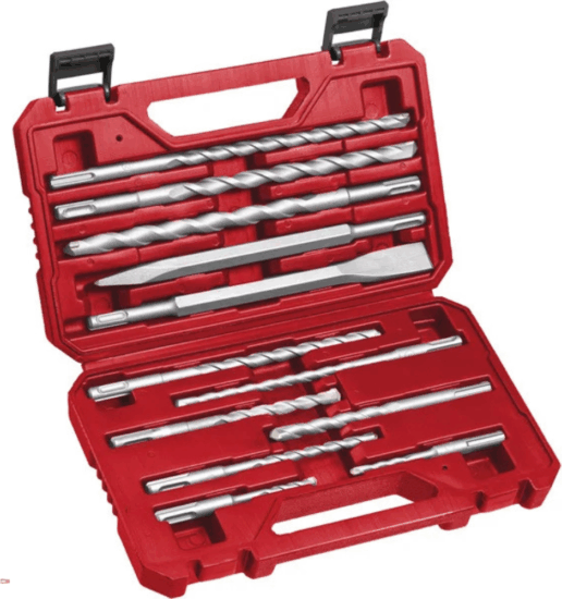 Einhell 240290 SDS Plus Fúró- és Vésőszár készlet kofferben (12db/csomag)