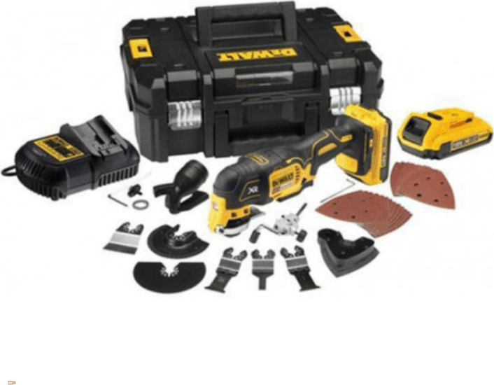 DeWalt DCS353D2-QW Akkus Multivágó és Csiszoló készlet kofferben (29db/csomag)