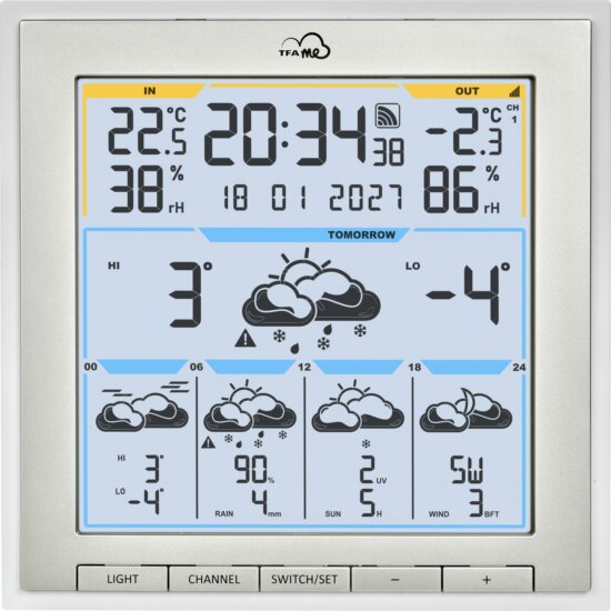 TFA 35.8105.02 ID-08 Vezeték nélküli Időjárás-állomás - Fehér TFA 35.8105.02 ID-08 Vezeték nélküli Időjárás-állomás - Fehér
