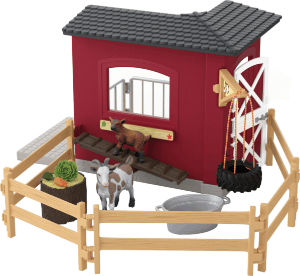 Schleich 42726 Farm World Kecskeistálló Játékszett