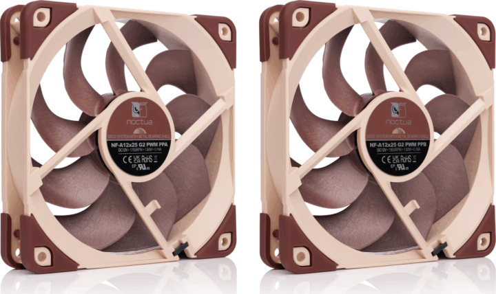 Noctua NF-A12x25 G2 PWM Sx2-PP 120mm PWM Rendszerhűtő ventilátor 2db - Barna