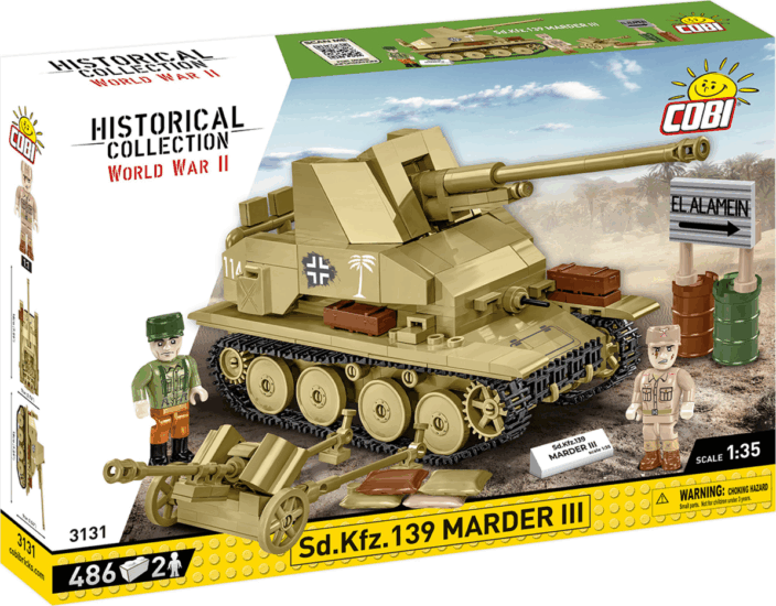 COBI 3131 Sd.Kfz.139 Marder III tank 486 darabos építőkészlet