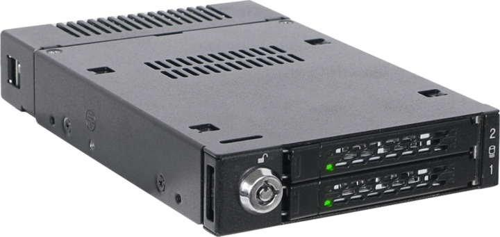 Icy Dock ToughArmor MB834M2K-B M.2 -> 3.5" 2x M.2 NVMe SSD Mobil Rack - Fekete