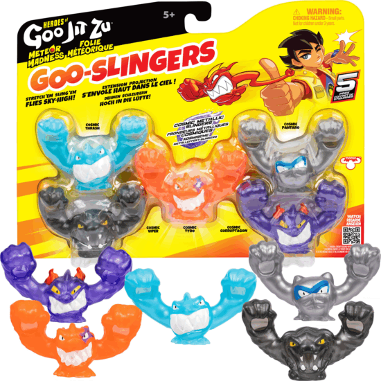 Moose Toys Heroes of Goo Jit Zu Meteor Madness Goo Slingers Cosmic Metallic Slingers játékfigura