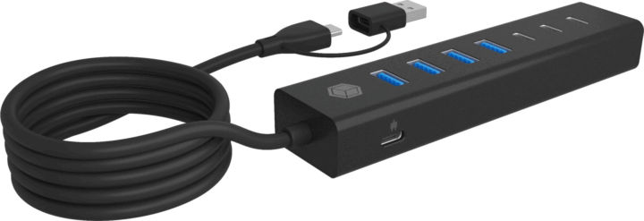 ICY BOX IB-HUB1737-C3 7-port USB-C HUB (4× USB‑C 3.2 + 3× USB‑A 3.2)