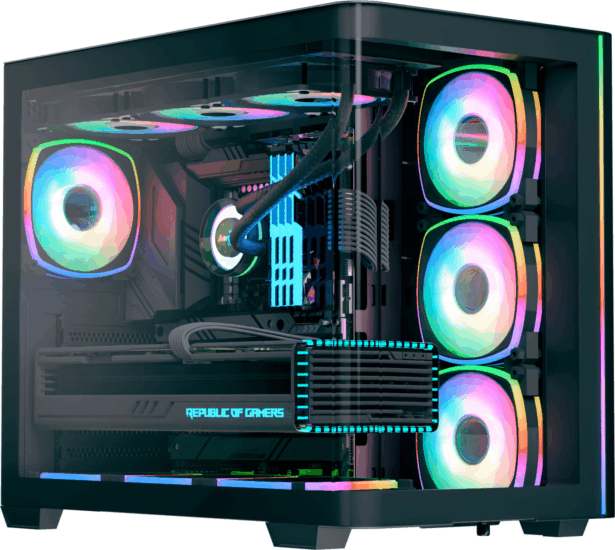 AeroCool P500C ARGB Midi Torony Számítógépház - Fekete