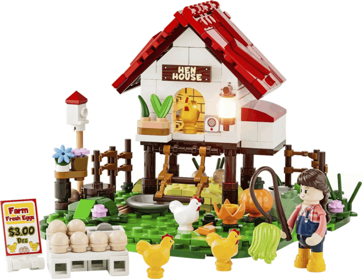 Title Lumibricks F9034 Világító Tyúkól 323 Darabos Építőjáték