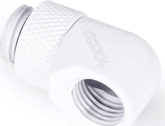 Alphacool 17485 Eiszapfen Forgatható L-Csatlakozó Adapter G1/4" apa - G1/4" anya - Fehér