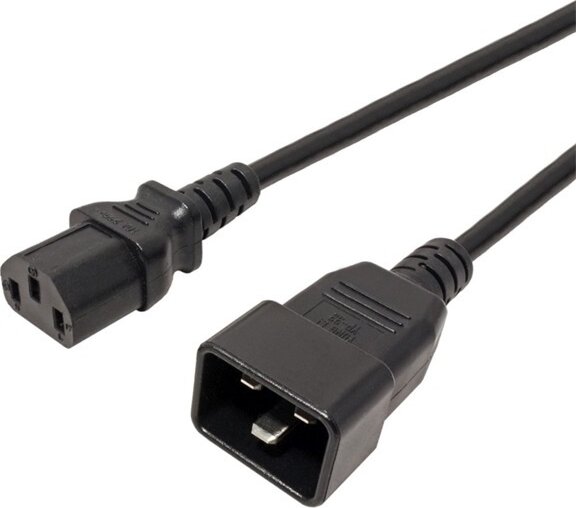 PREMIUMCORD 250V C13-C20 Hálózati tápkábel 1m - Fekete