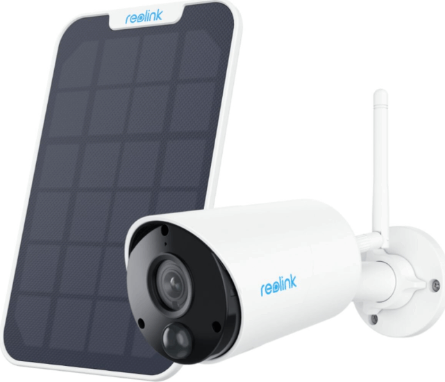 Reolink Argus Eco B320 3MP kültéri és beltéri okos Bullet Kamera + napelem - Fehér Reolink Argus Eco B320 3MP kültéri és beltéri okos Bullet Kamera + napelem - Fehér