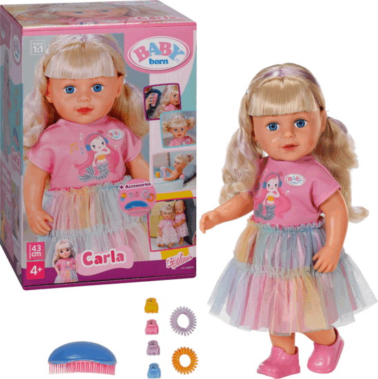 ZAPF Creation BABY born® Carla Fésülködős Baba 43cm