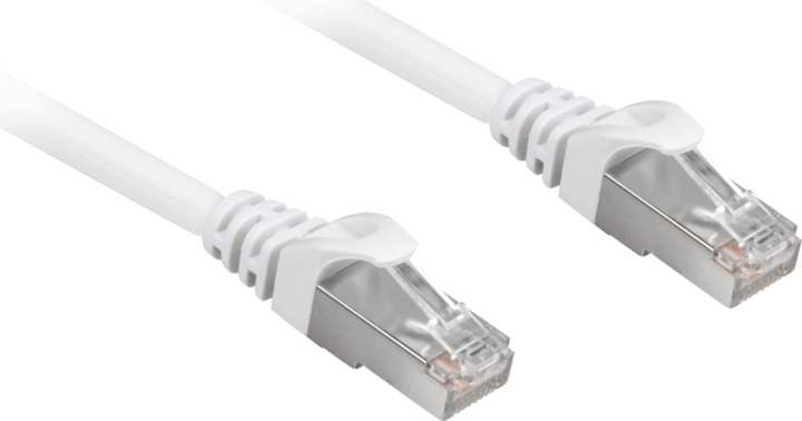 Sharkoon S/FTP Cat6a RJ45 500MHz Patch Kábel 2m - Fehér