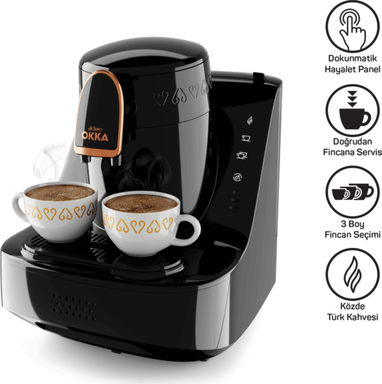 Arzum Okka Elite Török Kávéfőző 710 Watt - Fekete / Réz