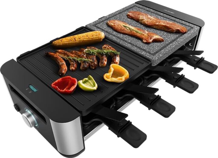 Cecotec Cheese&Grill 1600 Elektromos Raclette Grillsütő 1400 Watt - Inox