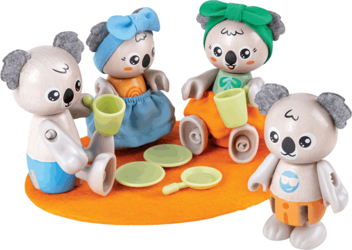 Hape 10 darabos Koala család figura játékszett