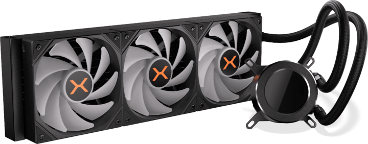 Krux HydroGlance 360 LCD PWM Univerzális CPU vízhűtés - Fekete