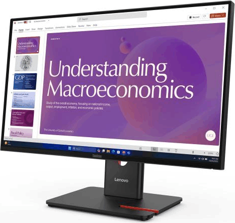 Lenovo 24" 64B9GAT1EU ThinkVision T24d-40 16:9 FullHD IPS LED Monitor - Fekete