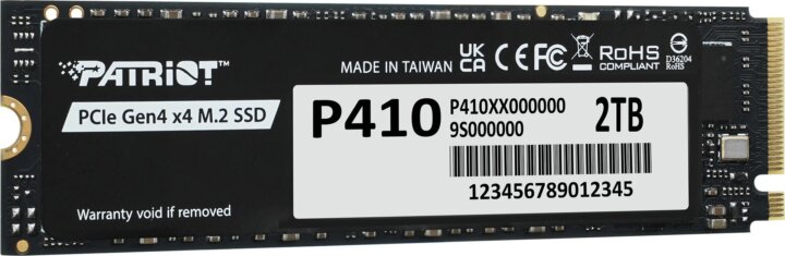 Patriot 2TB P410 Gen4x4 NVMe PCIe M.2 SSD