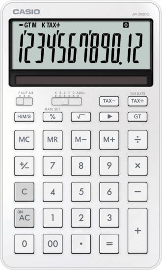 Casio JW-200DQ-WE Asztali Számológép - Fehér