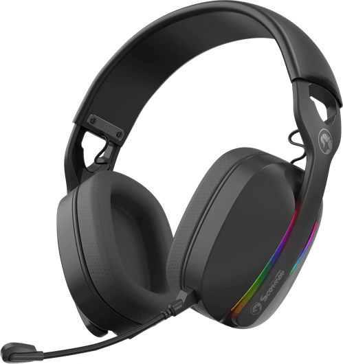 Marvo HG9086W Vezeték Nélküli RGB Gamer Fejhallgató Headset - Fekete