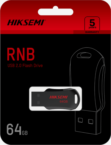 HikSEMI USB 2.0 RNB M200R 16GB Pendrive - Fekete/Piros