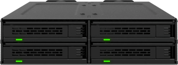 Icy Dock MB324V4P-B ExpressCage U.2/U.3 NVMe SSD Hot-Swap Beépítő Keret 5.25"