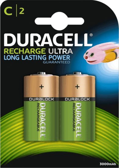 Duracell HR14 Újratölthető NiMH Bébielem C 3000mAh 1.2V (2db/csomag)