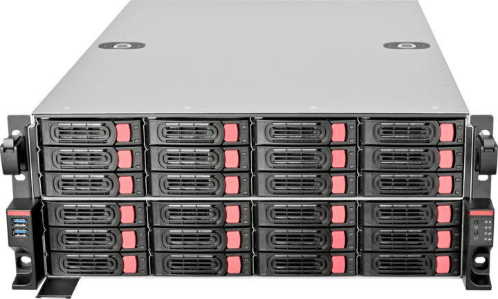 SilverStone SST-RM43-324-RS 4U Rack Szerver Ház (44,2 x 17,5 x 66 cm) - Ezüst/Fekete