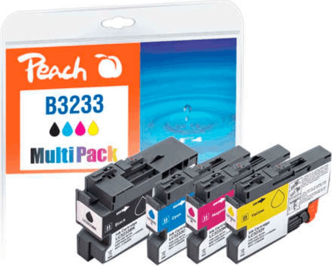 Peach 320994 (Brother LC-3233) Utángyártott tintapatron - Tri-color + Fekete Peach 320994 (Brother LC-3233) Utángyártott tintapatron - Tri-color + Fekete