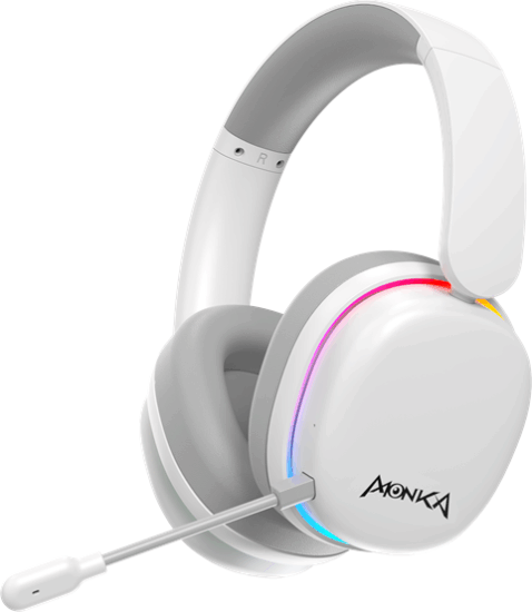Monka HG9070W Echo RS Bluetooth USB-C RGB Gamer Fejhallgató Headset - Fehér