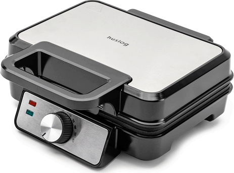 Huslog AK-2149 Elektromos Dupla Gofrisütő 1200W - Fekete / Ezüst