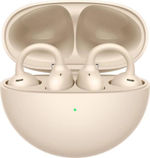 Huawei Freeclip Bluetooth Sztereo Fülhallgató Töltőtokban - Bézs