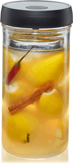 Gefu NATIVO Erjesztő Üveg 1,5L - Átlátszó / Fekete