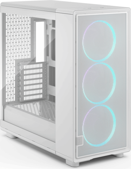 Fractal Design Epoch XL TG RGB Midi Torony Számítógépház + 3db 140mm ventilátor - Fehér