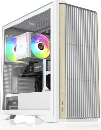 RAIJINTEK AGOS MAX-MS4 Midi Torony Számítógépház + 4db 140mm ventilátor - Fehér